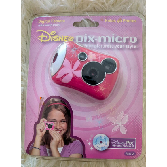 Disney Other - Kids Disney Pix Micro Digital Camera Pink/White